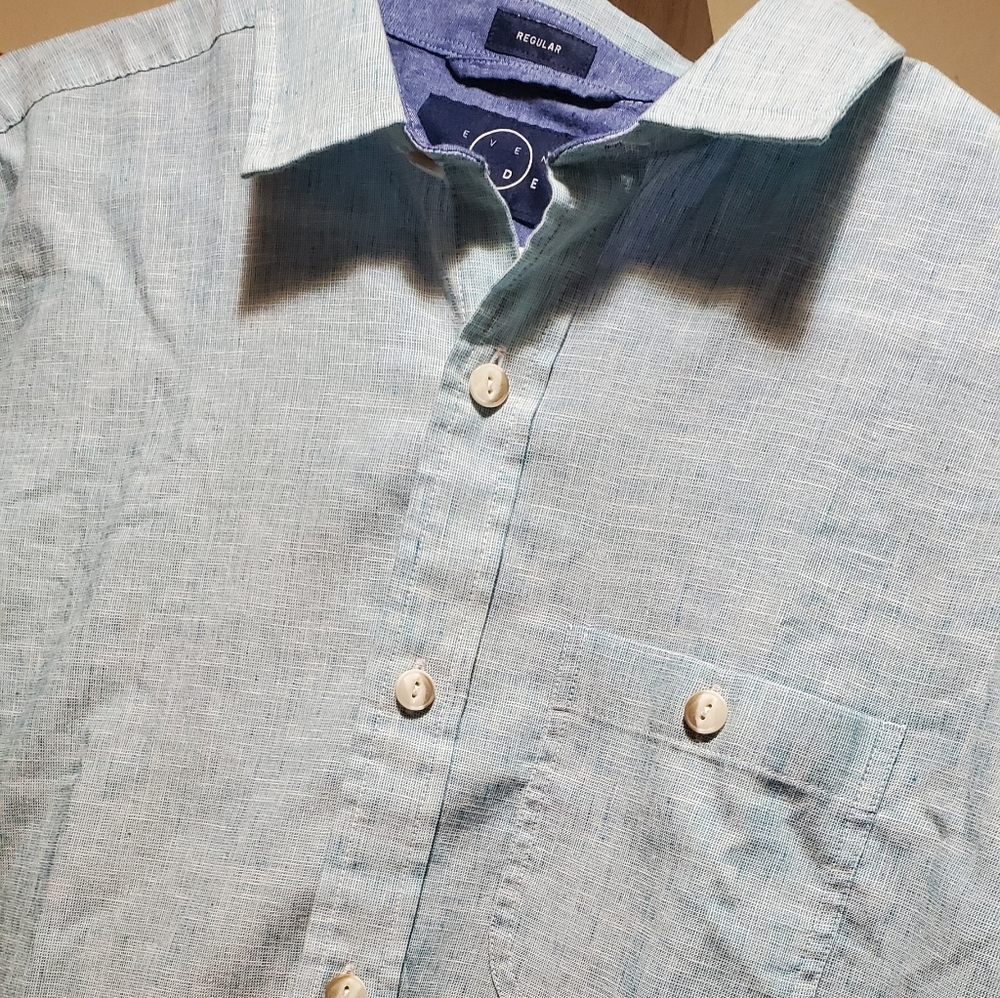 Even Tide Kai short sleeve linen shirt